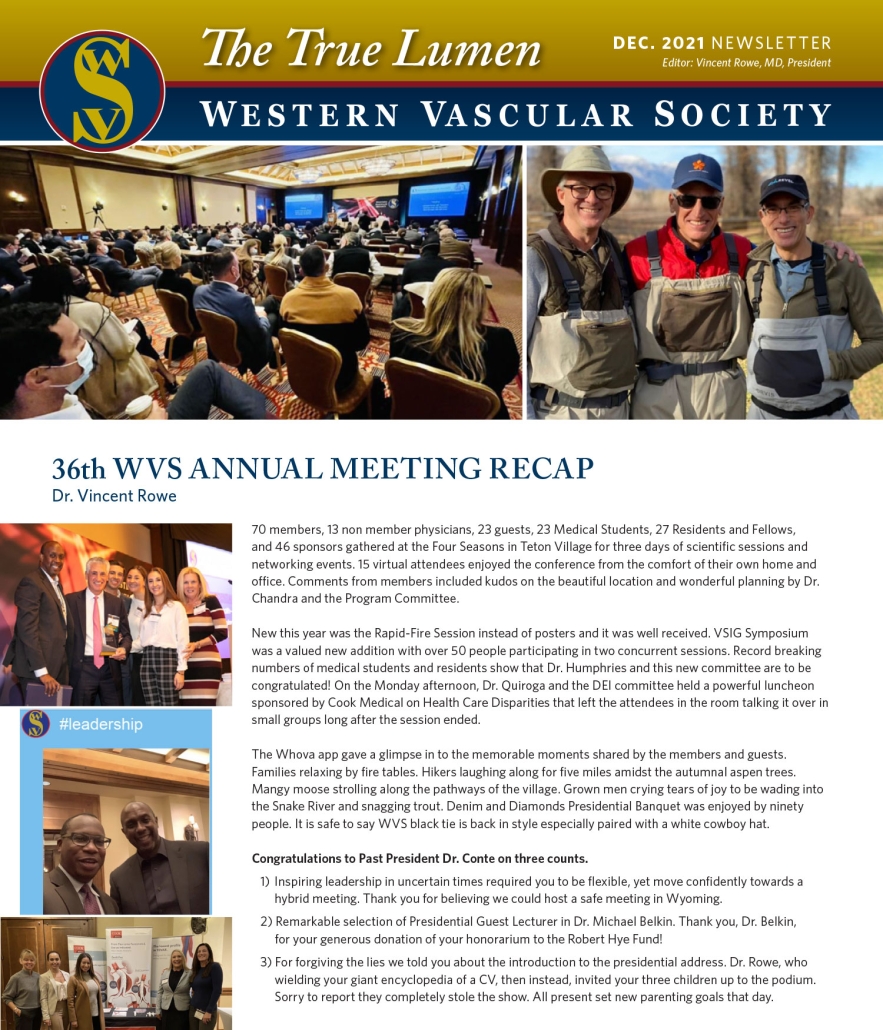 WVS Newsletter - Winter 2021